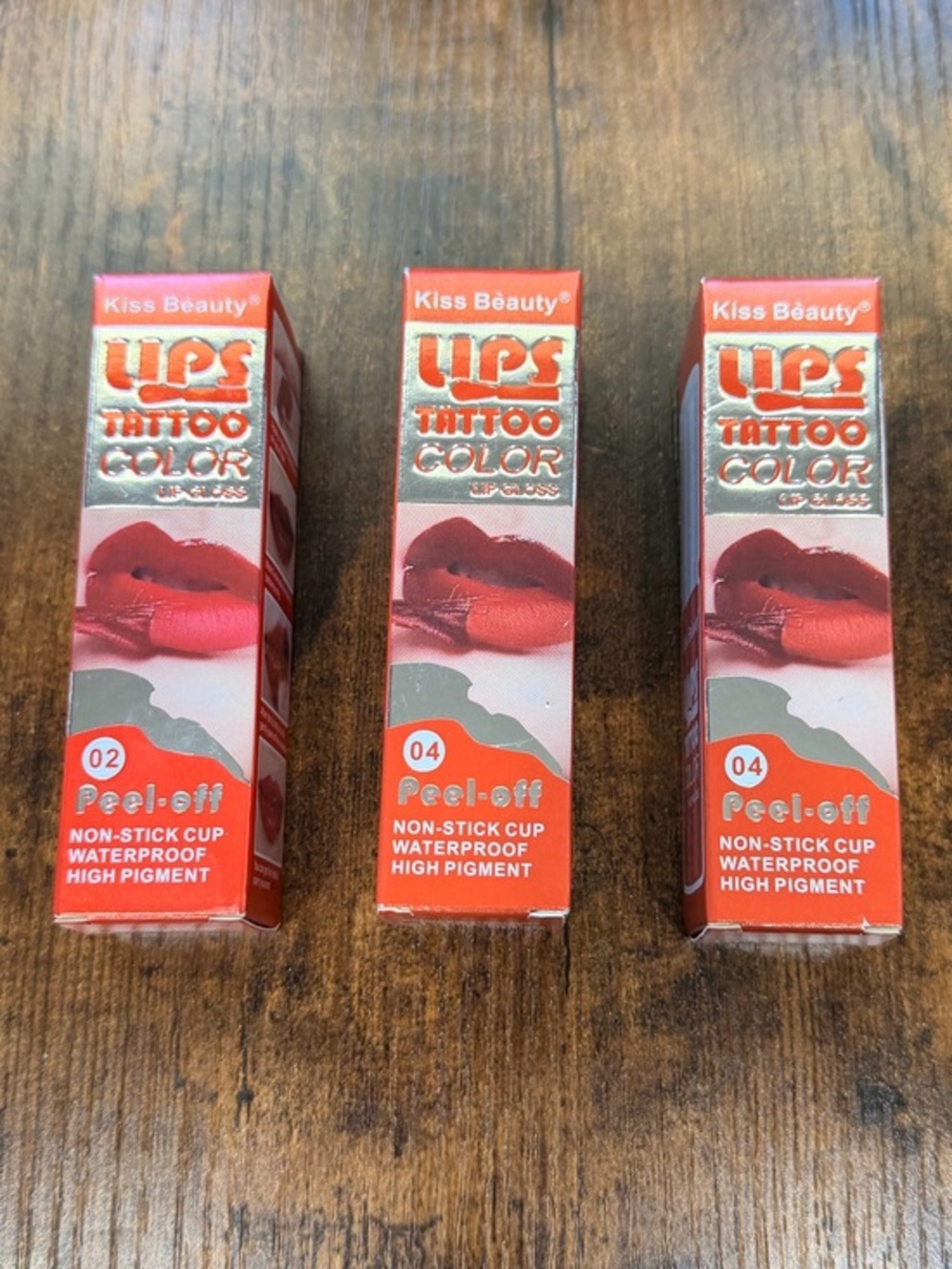 Peel-Off Lip Tattoo Color - Red (Shade 02 & 04)